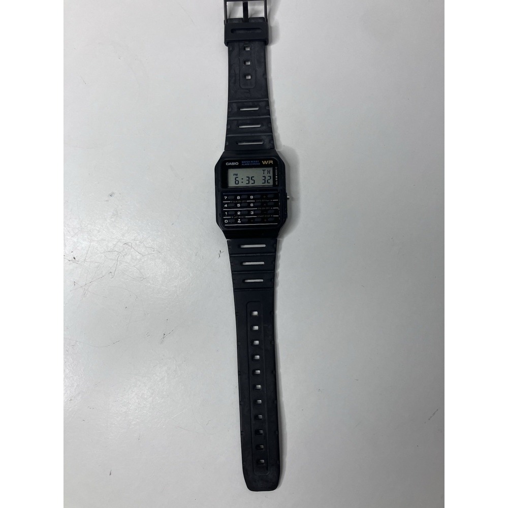 Vintage Casio 3208 CA-53W Calculator Watch Digital Alarm Chrono Stranger Things